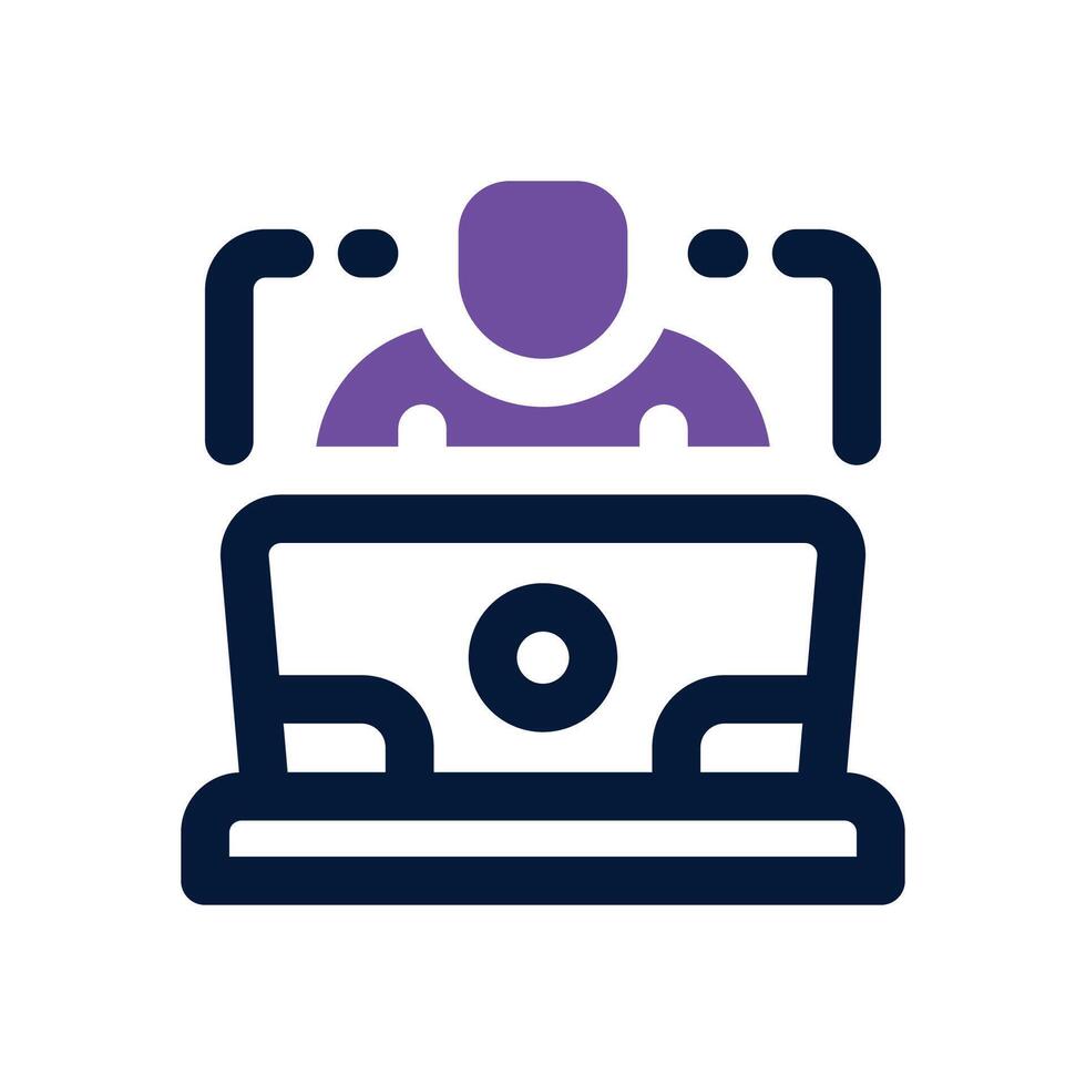 customer service duotone icon. Sleek and modern icon for websites, mobile apps, marketing materials, and corporate design. Fully scalable and ready to use. vector