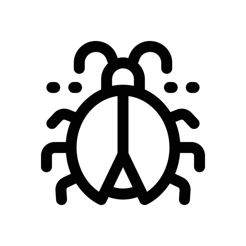 bug line icon. Clean and minimalist icon for websites, mobile apps, presentations, and logos. Fully scalable and customizable for any project. vector