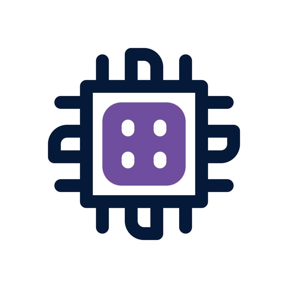 cpu duotone icon. Sleek and modern icon for websites, mobile apps, marketing materials, and corporate design. Fully scalable and ready to use. vector