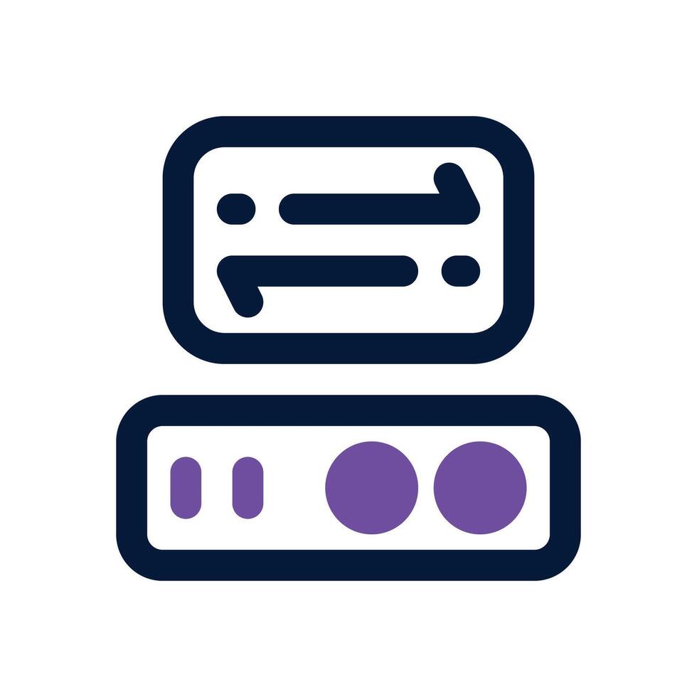data transfer dual tone icon. Sleek and modern icon for websites and mobile apps. vector