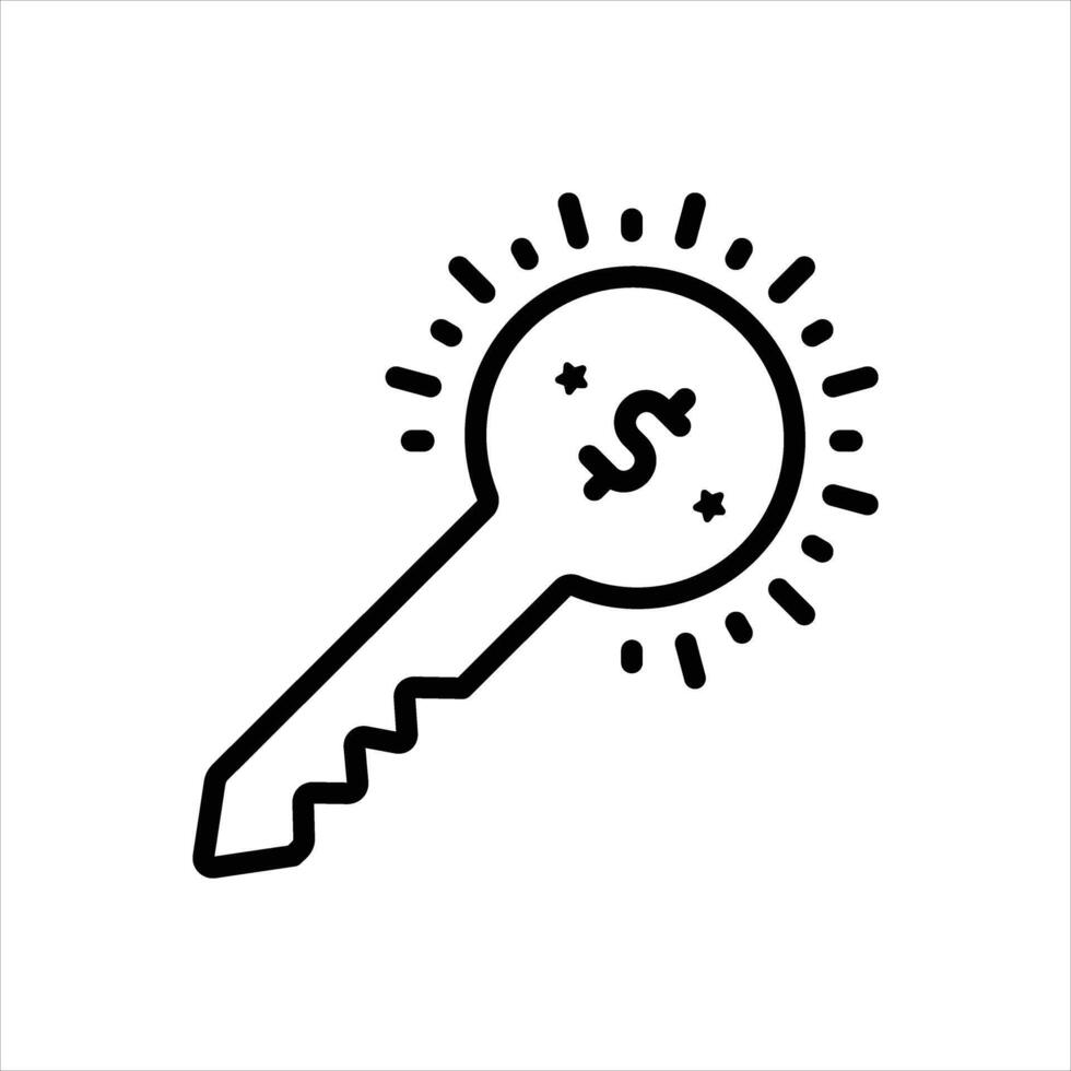 Black line icon success vector