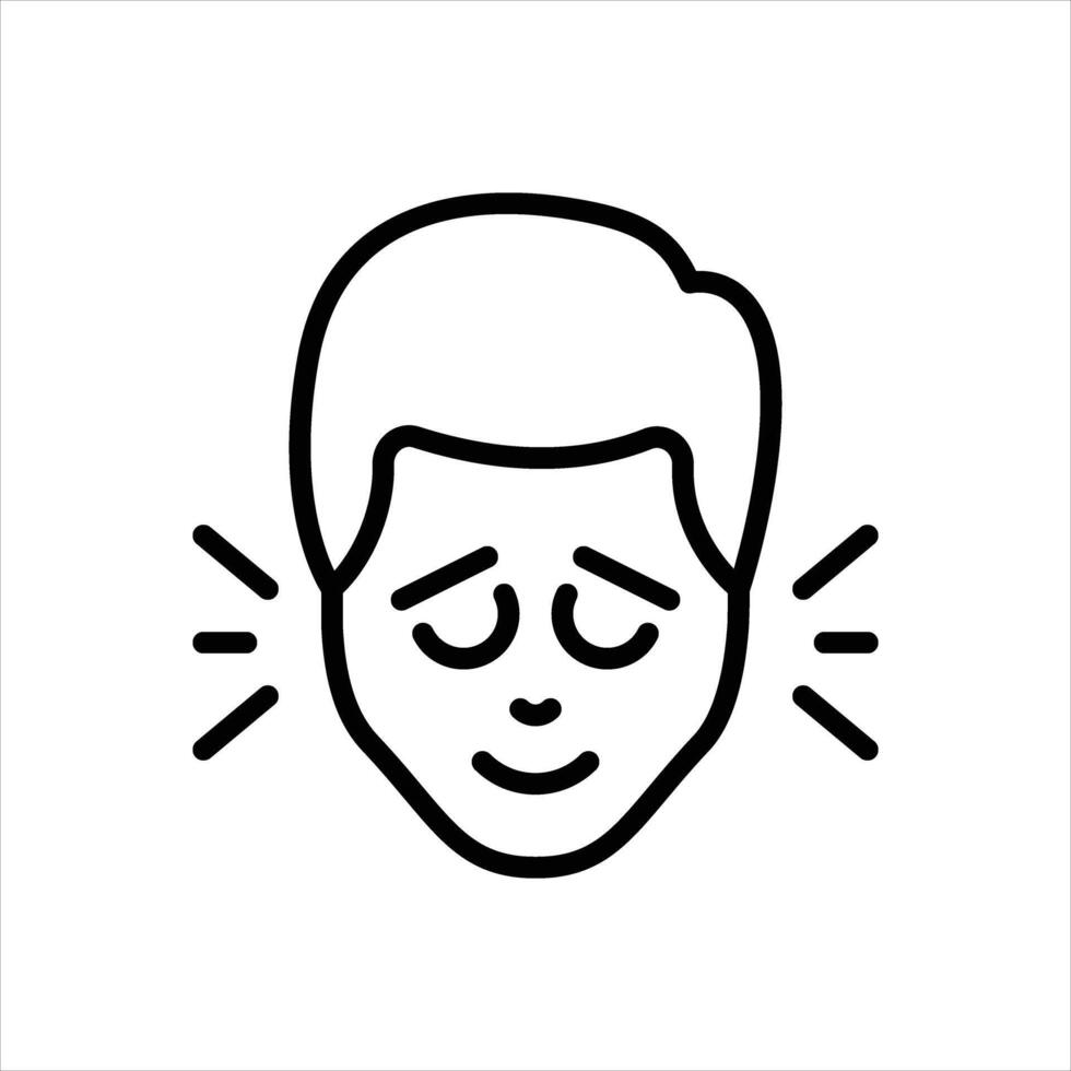 Black line icon calm vector