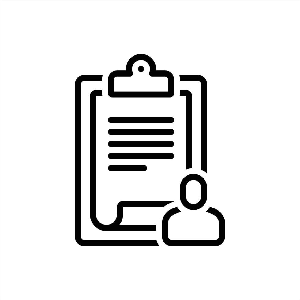Black line icon task deed vector