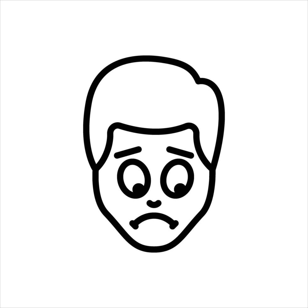 Black line icon upset vector