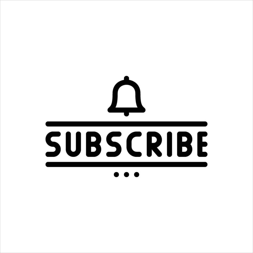 Black line icon subscribe vector