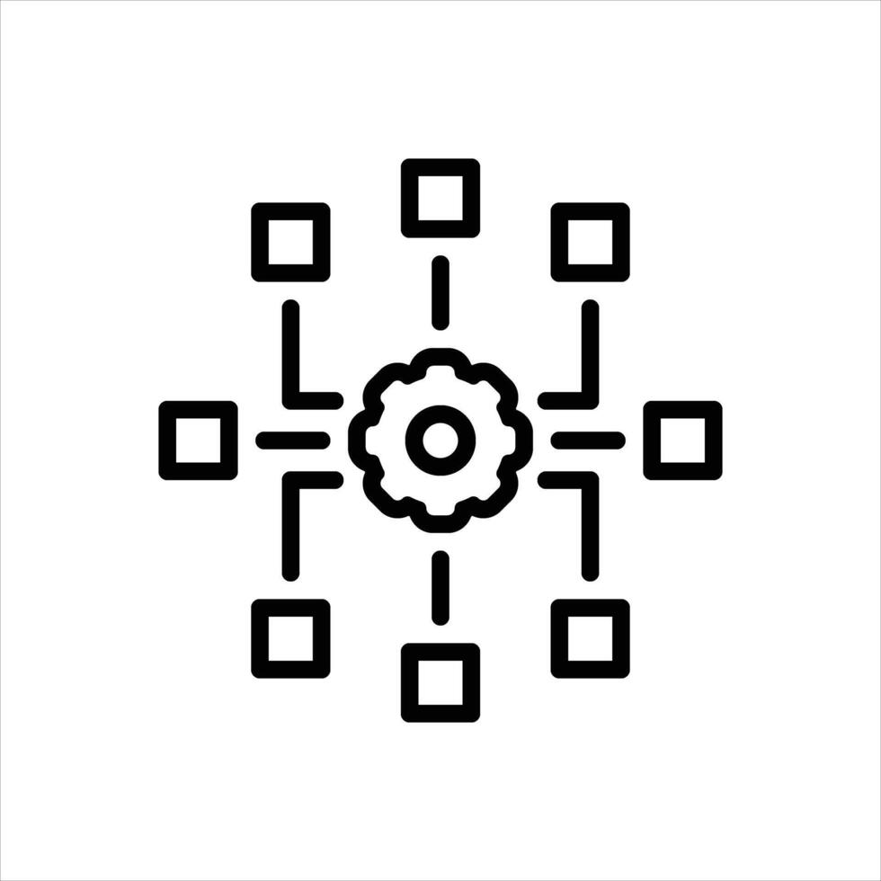 Black line icon framework vector