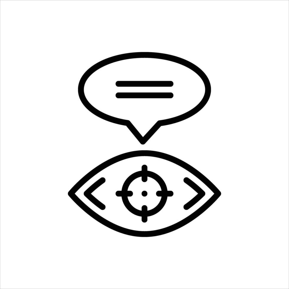Black line icon witness vector