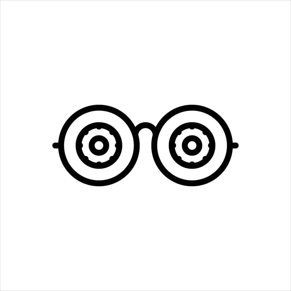 Black line icon observe vector
