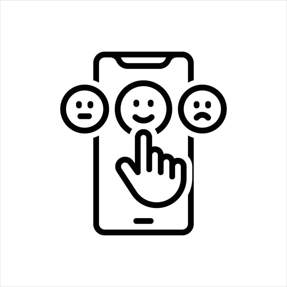 Black line icon rating vector