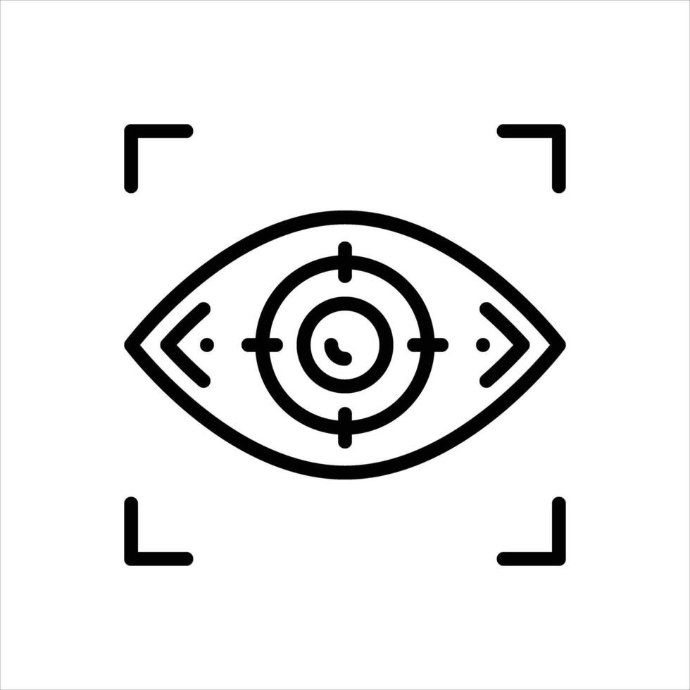 Black line icon focus vector