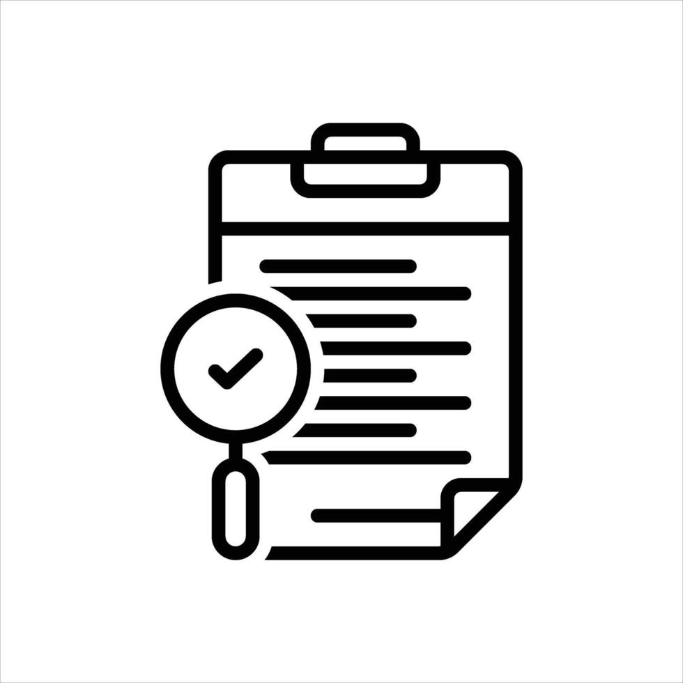 Black line icon audit vector