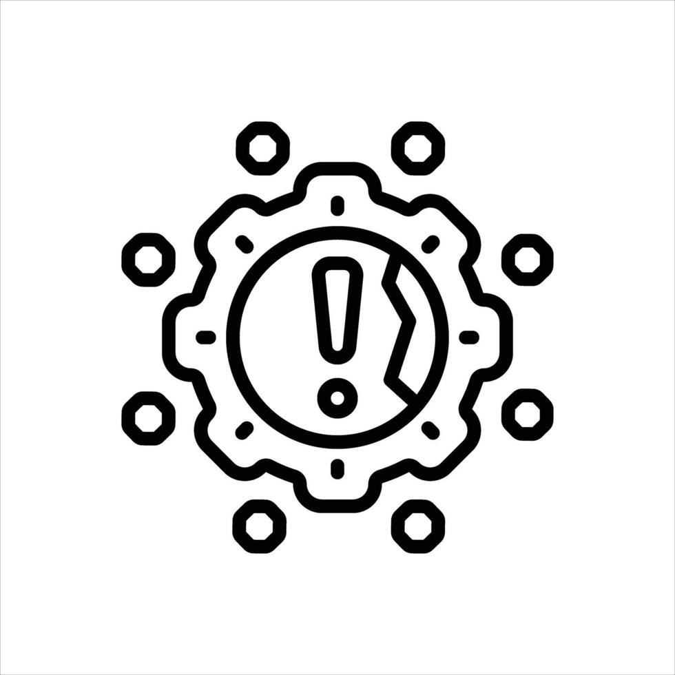 Black line icon broken vector