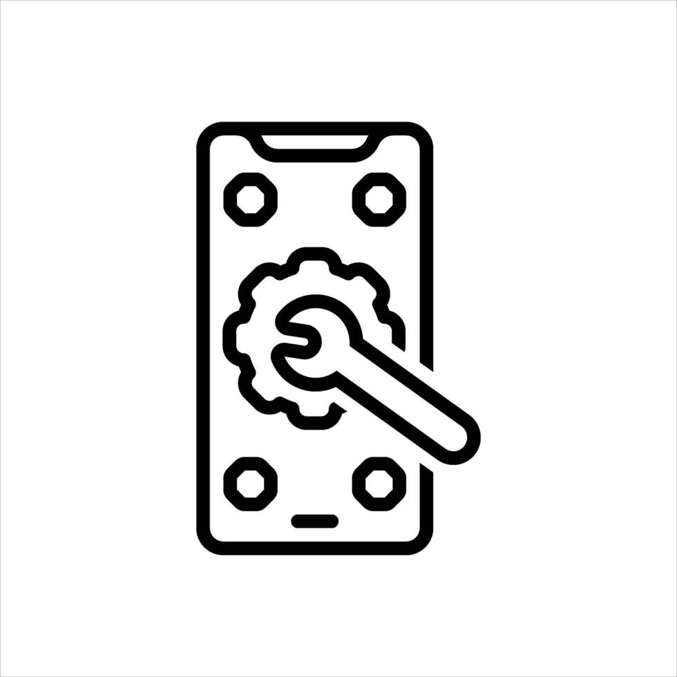 Black line icon adjust vector