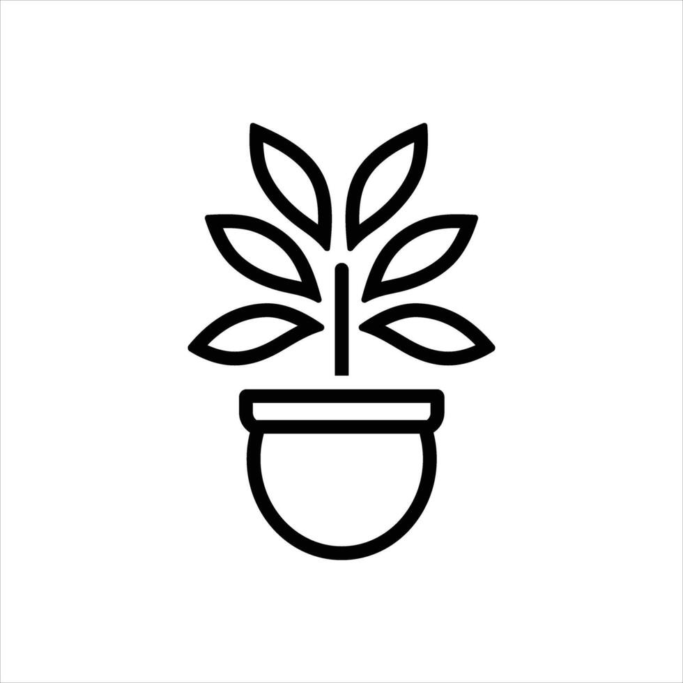 Black icon flora vector