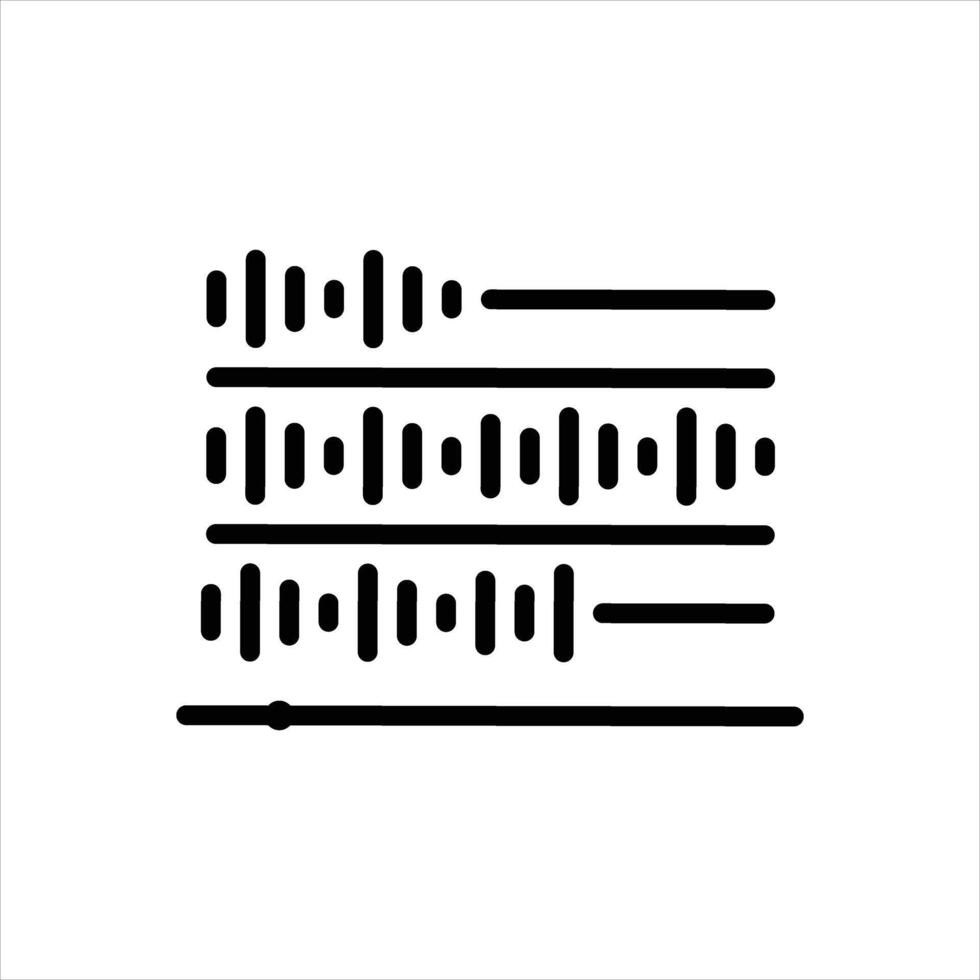Black line icon equalizer vector