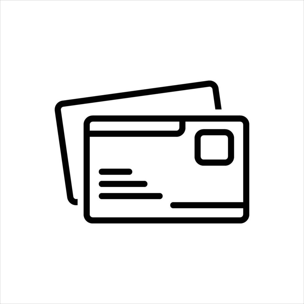 Black line icon letter vector