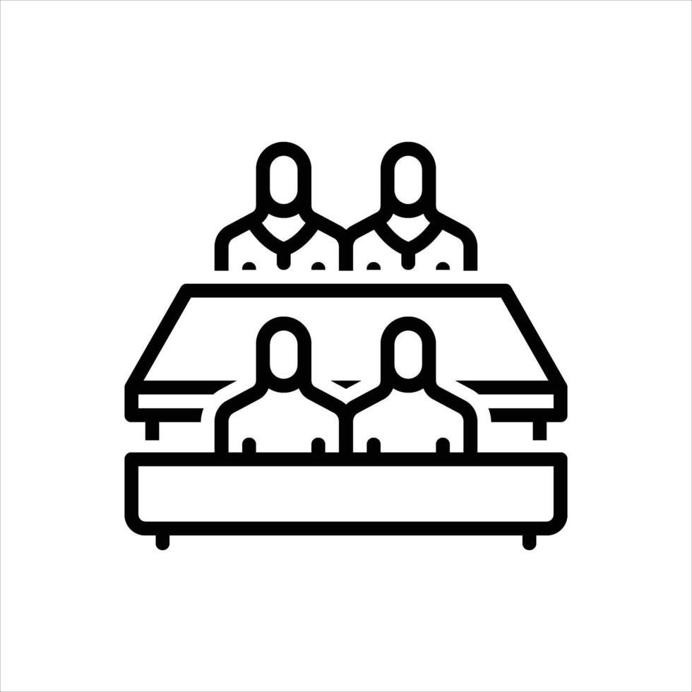 Black line icon assembly vector