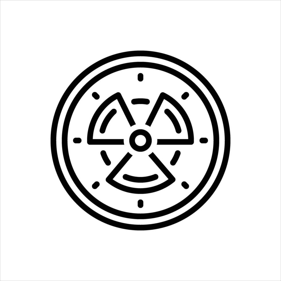 Black line icon toxic vector