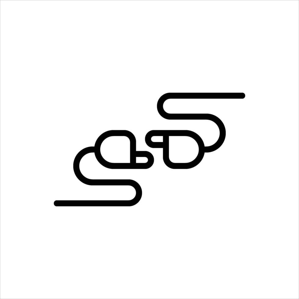 Black icon plug in vector