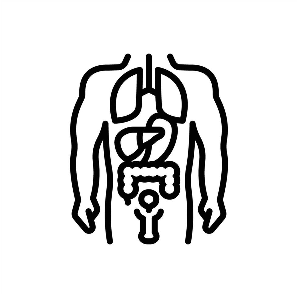 Black line icon anatomy vector