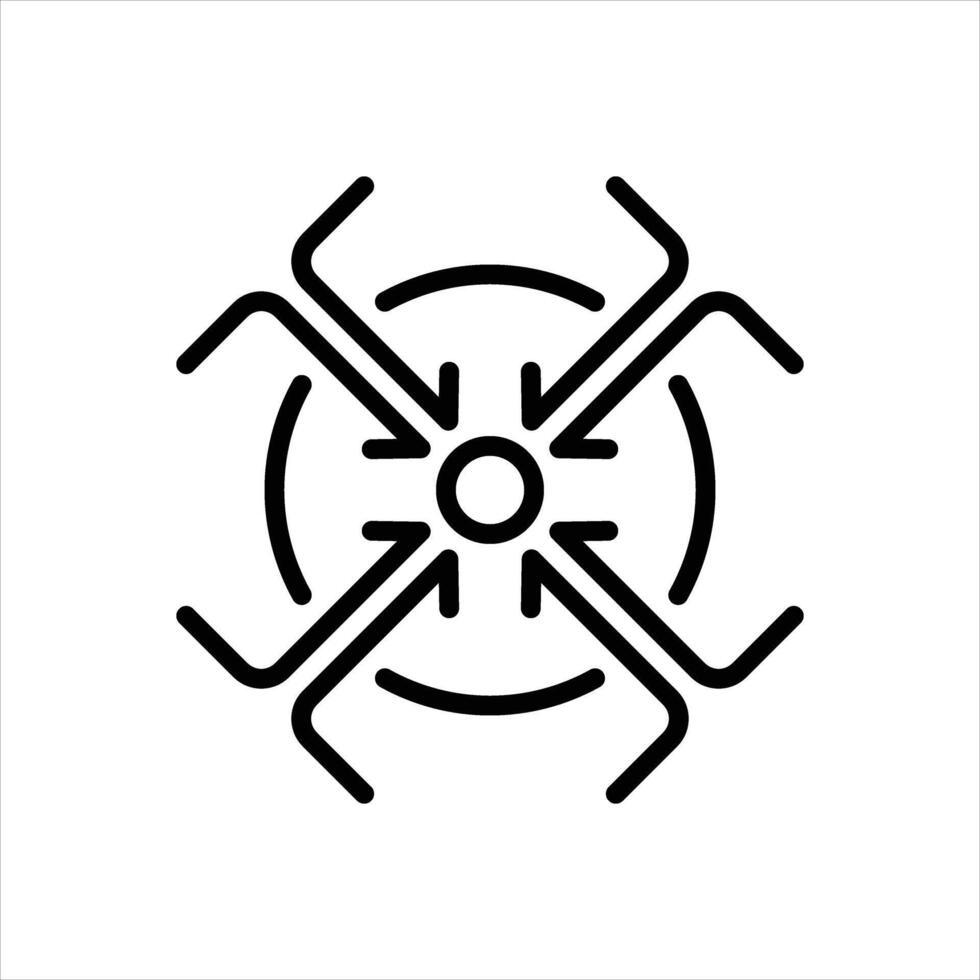 Black line icon join vector