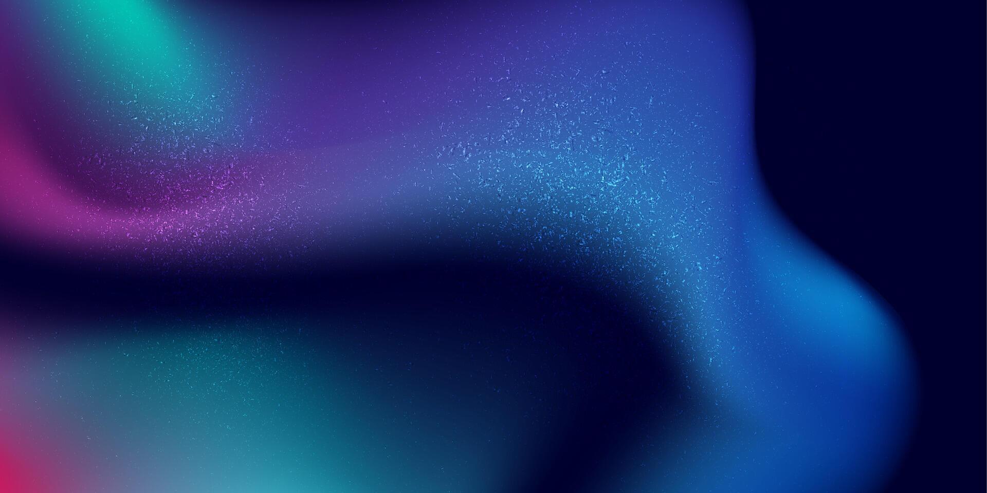 Abstract blue and purple liquid wavy shapes futuristic grainy background vector