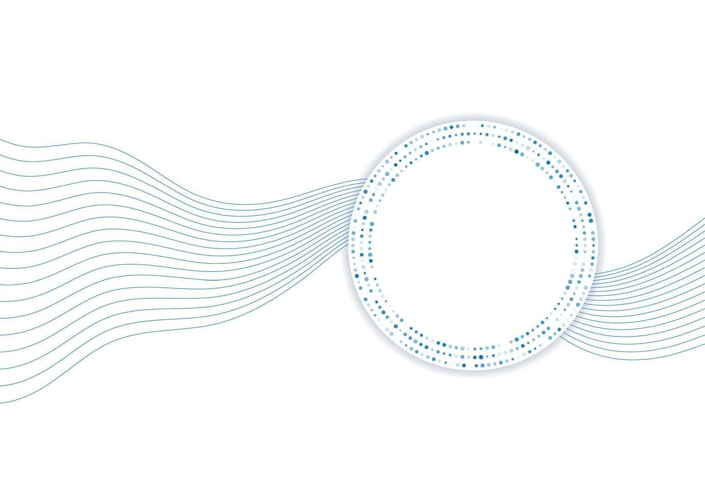 Abstract hi-tech minimal background with blue wavy lines vector