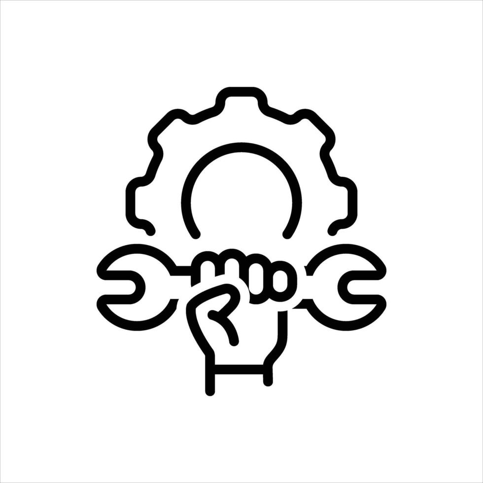 Black line icon reparation vector