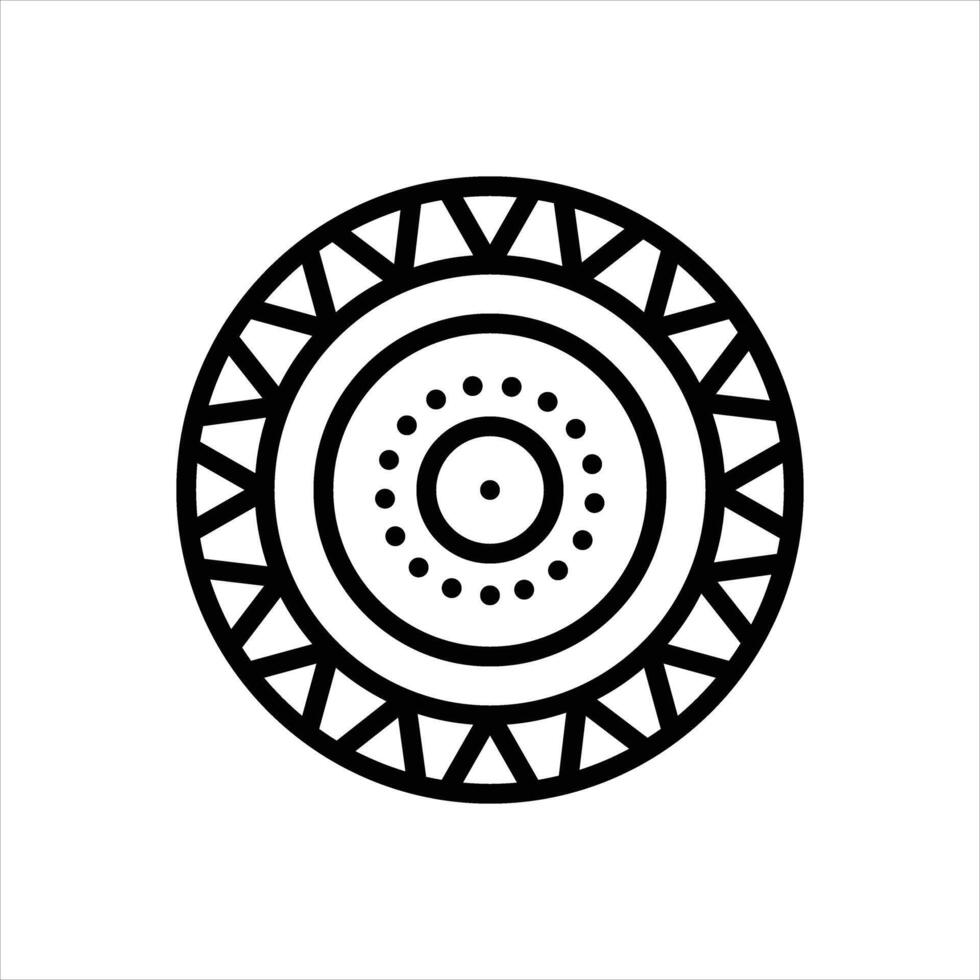 Black line icon viewer vector