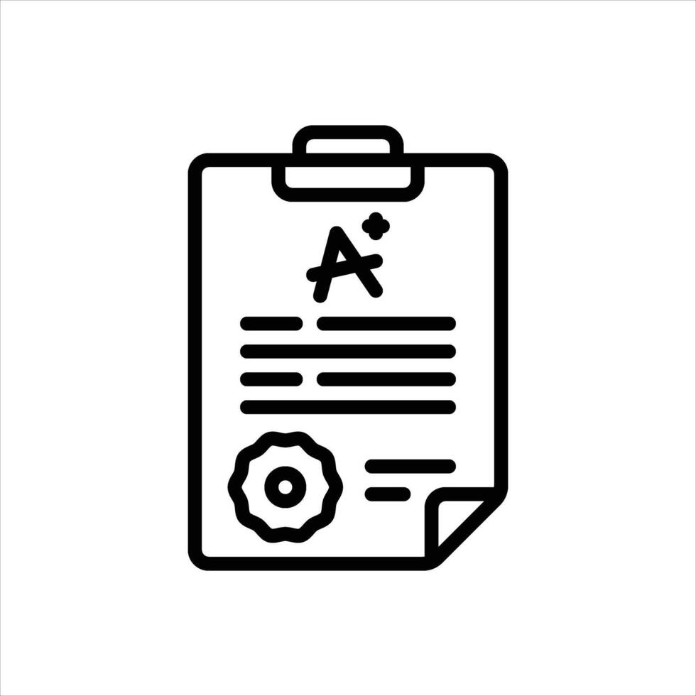 Black line icon result vector