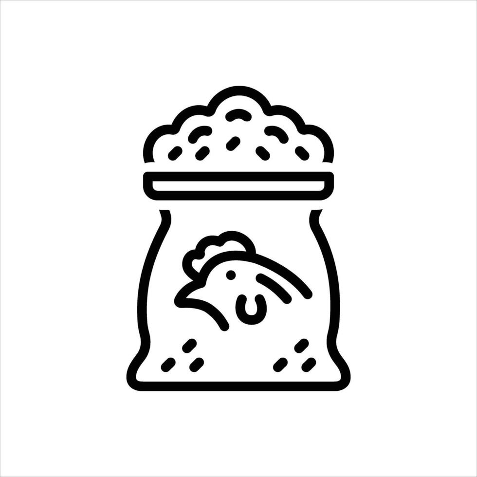 Black line icon feeding vector