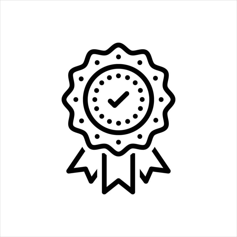 Black line icon quality vector