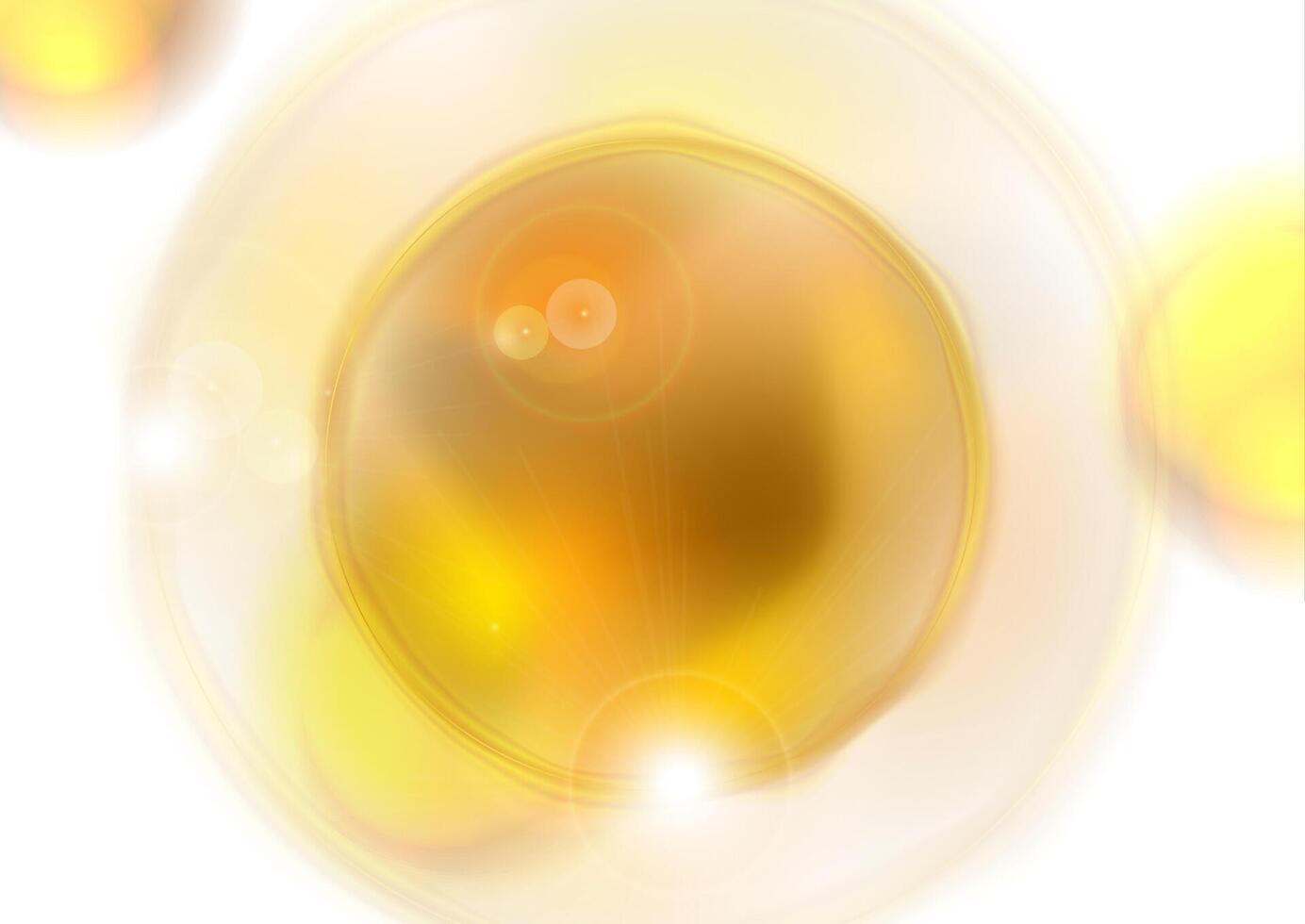 Bright abstract yellow orb vector