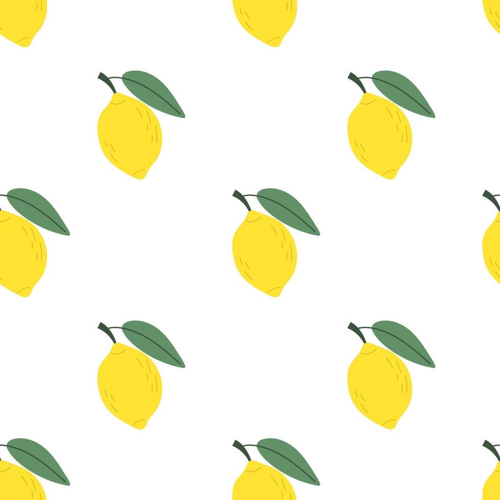 Seamless pattern with lemons. Summer pattern for fabric or wallpaper. illustration. vector