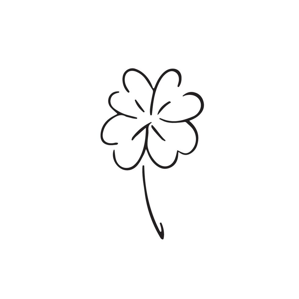 abstract flower hand drawn illustration vector