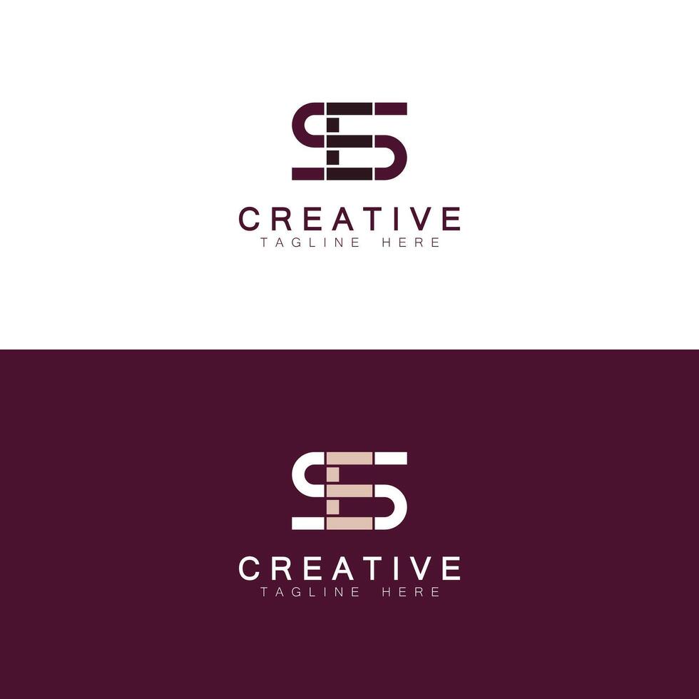 SE ES S AND E Abstract initial monogram letter alphabet logo design vector