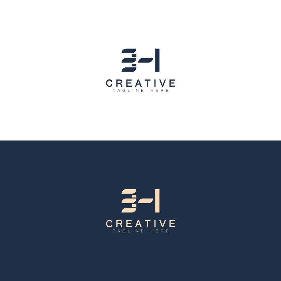 letter EH, HE, H, E, Abstract initial monogram letter alphabet logo design vector