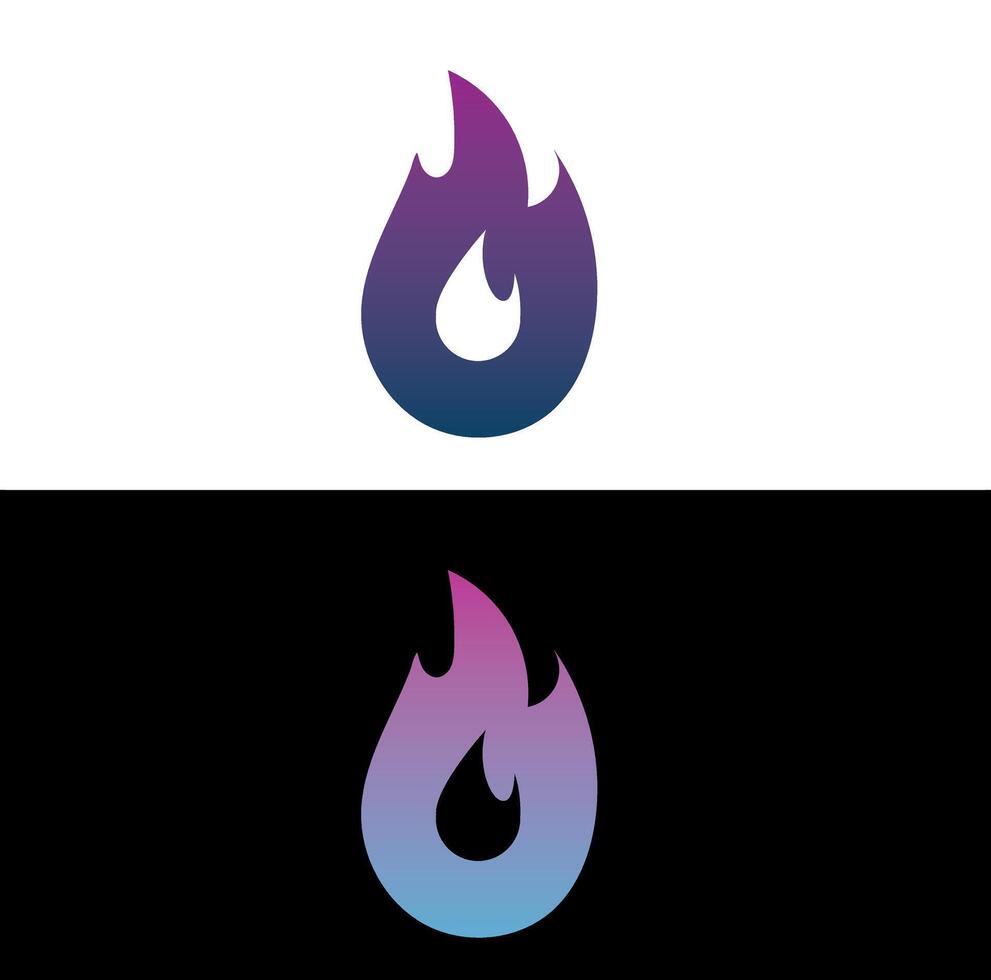 Fire logo gradient symbol vector