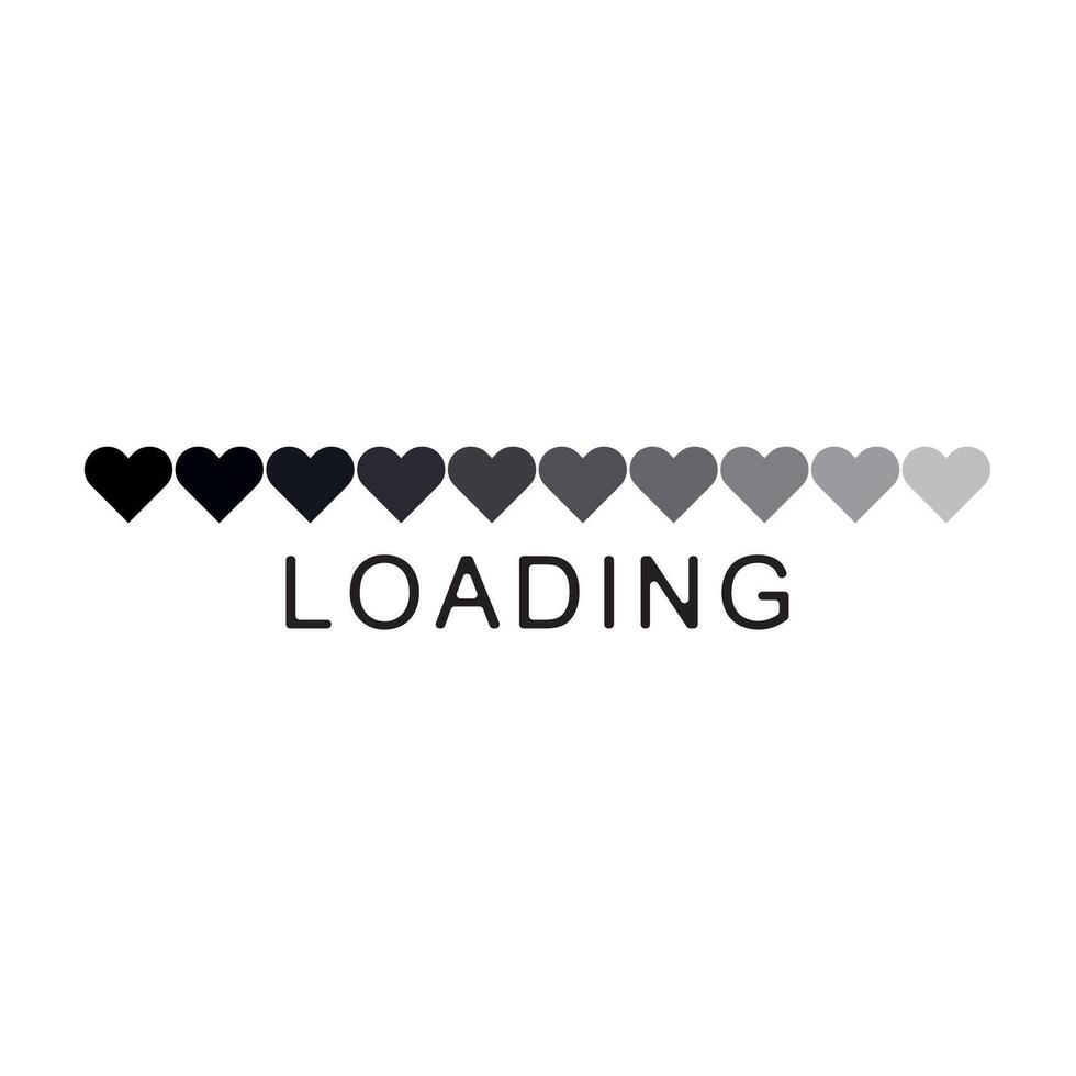 Loading icon love heart symbol vector