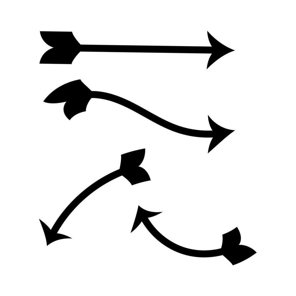 an arrow sign art set vector