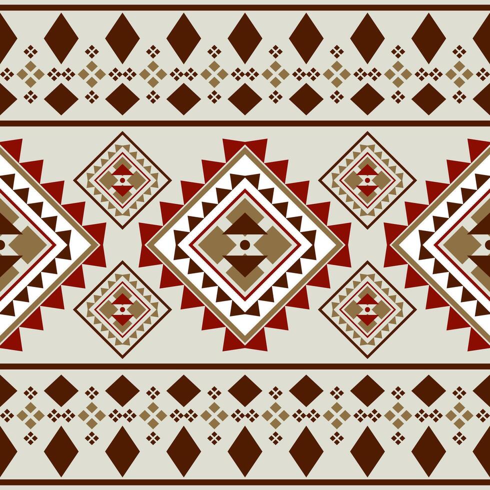 Grand Beautiful Culture of Tribal Detailed Geometric Style with Red Brown White on Green Celadon Background. Delicate Traditional Motif Sign Chevron Ancient Maya Floral For Embroidery Bedding WildLife vector