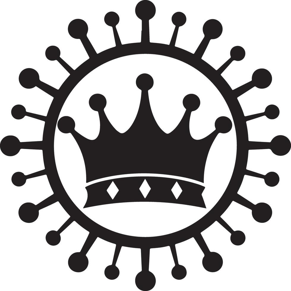Corona Virus Silhouette Icon Design vector