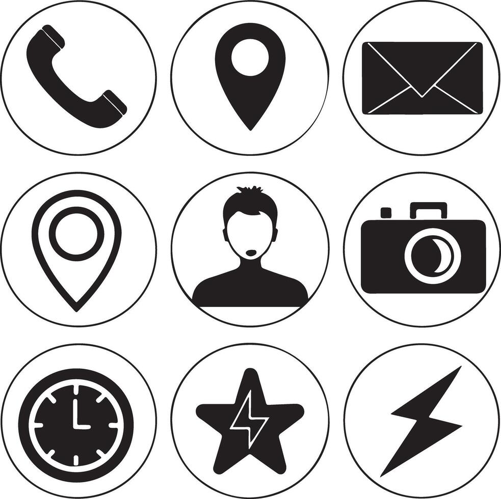 Line Icons Collection for UI Design Minimal Style vector