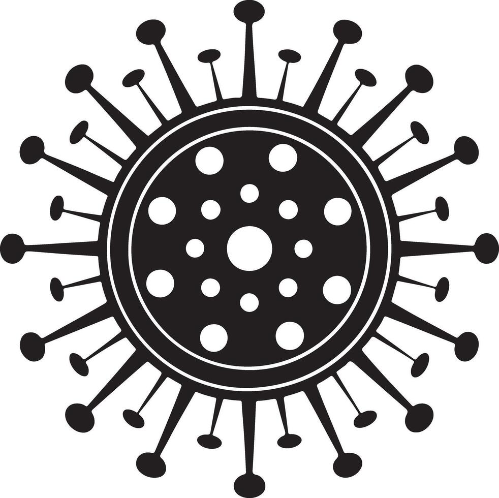 Virus Cell Silhouette Art Design vector