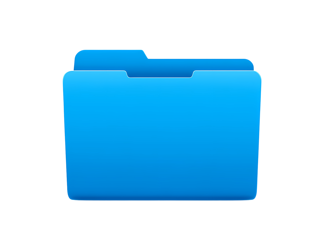Simple blue folder icon for file management and organization purposes png