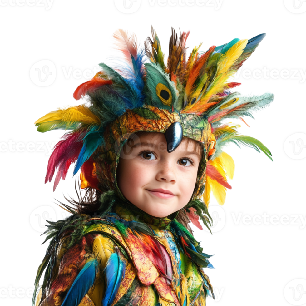 a little girl dressed in a colorful costume png
