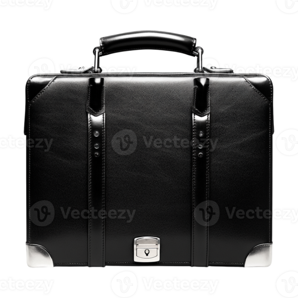 black briefcase on a transparent background png