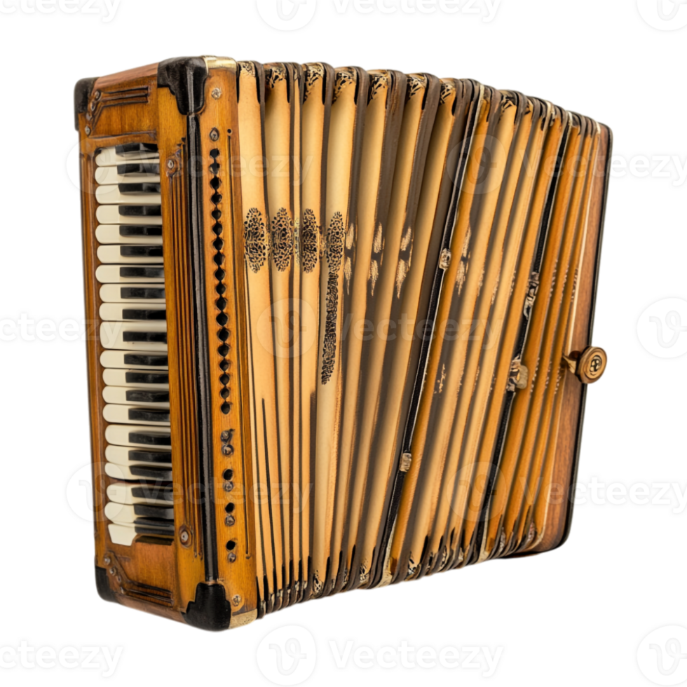 a an accordion on transparent background png