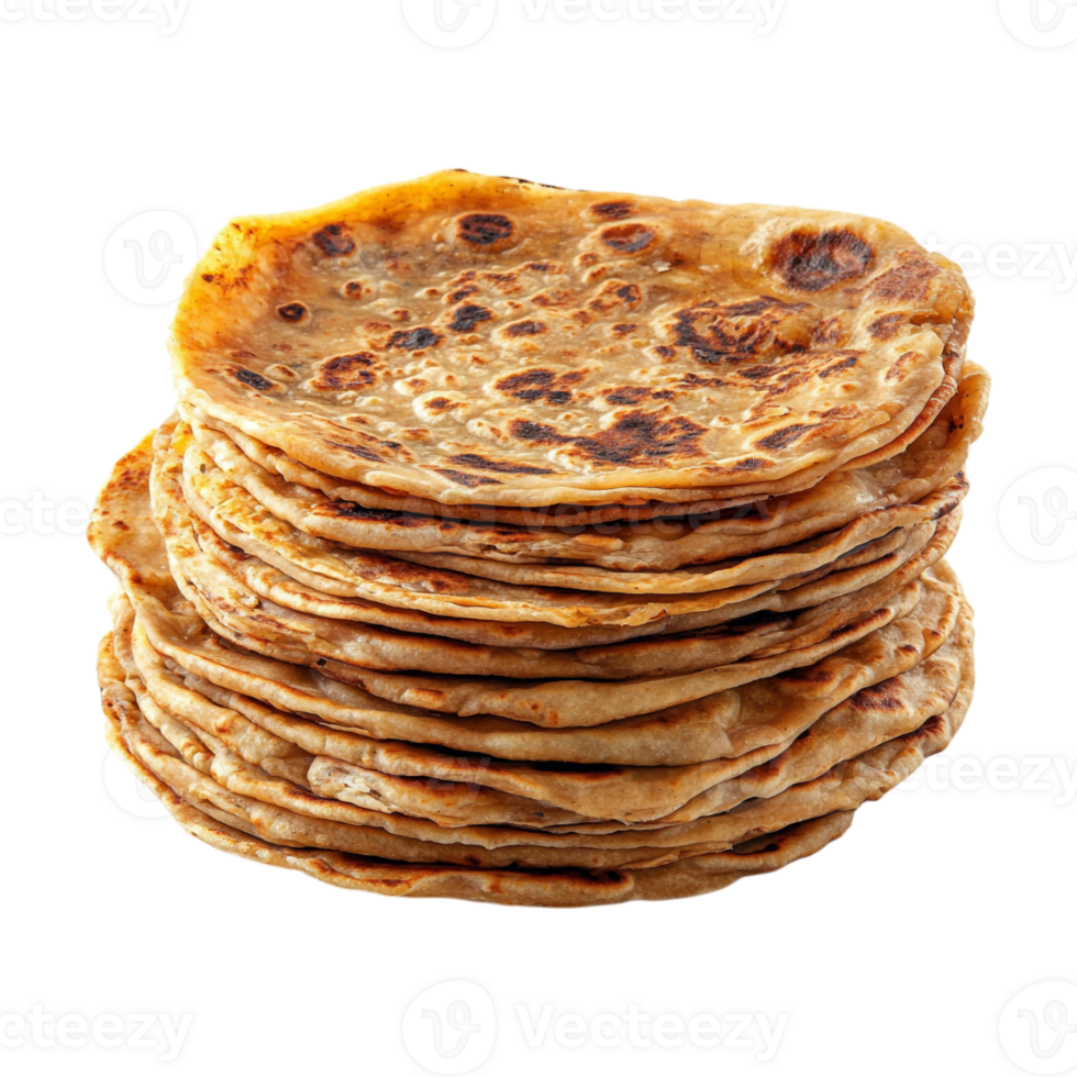 stack of flatbreads on transparent background png