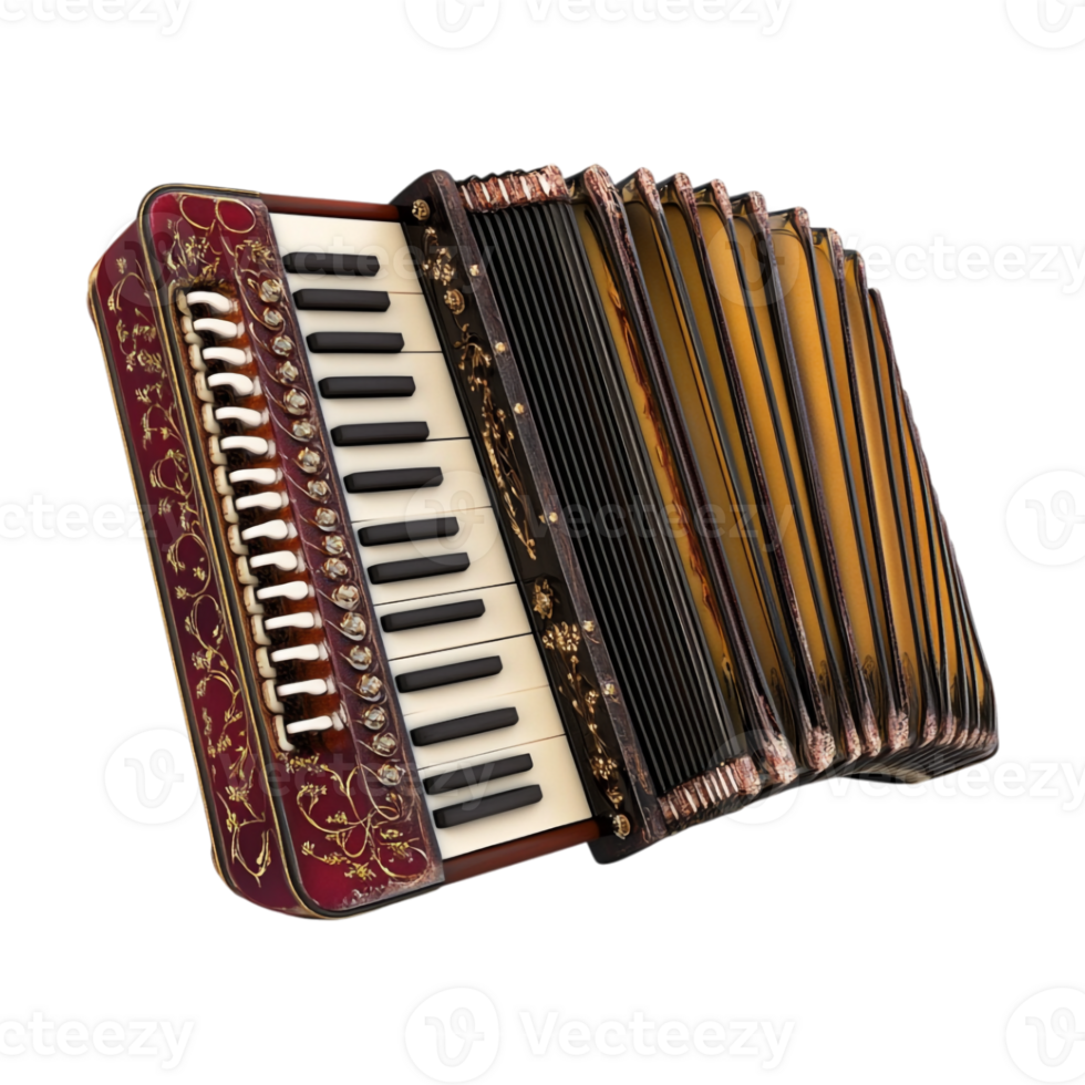 a an accordion on a transparent background png